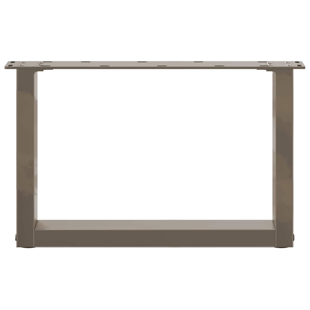 Coffee table legs U-shape 2 pcs. Natural steel 50x(30-31) cm steel