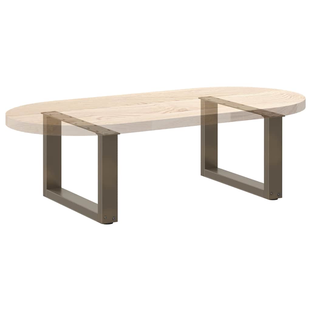 Coffee table legs U-shape 2 pcs. Natural steel 50x(30-31) cm steel