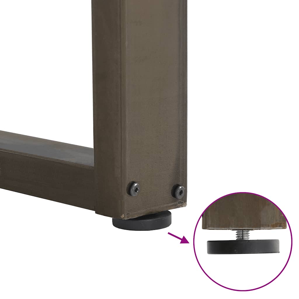 Coffee table legs U-shape 2 pcs. Natural steel 50x(30-31) cm steel