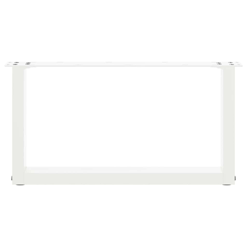 Coffee table legs U-shape 2 pcs. White 60x(30-31) cm steel