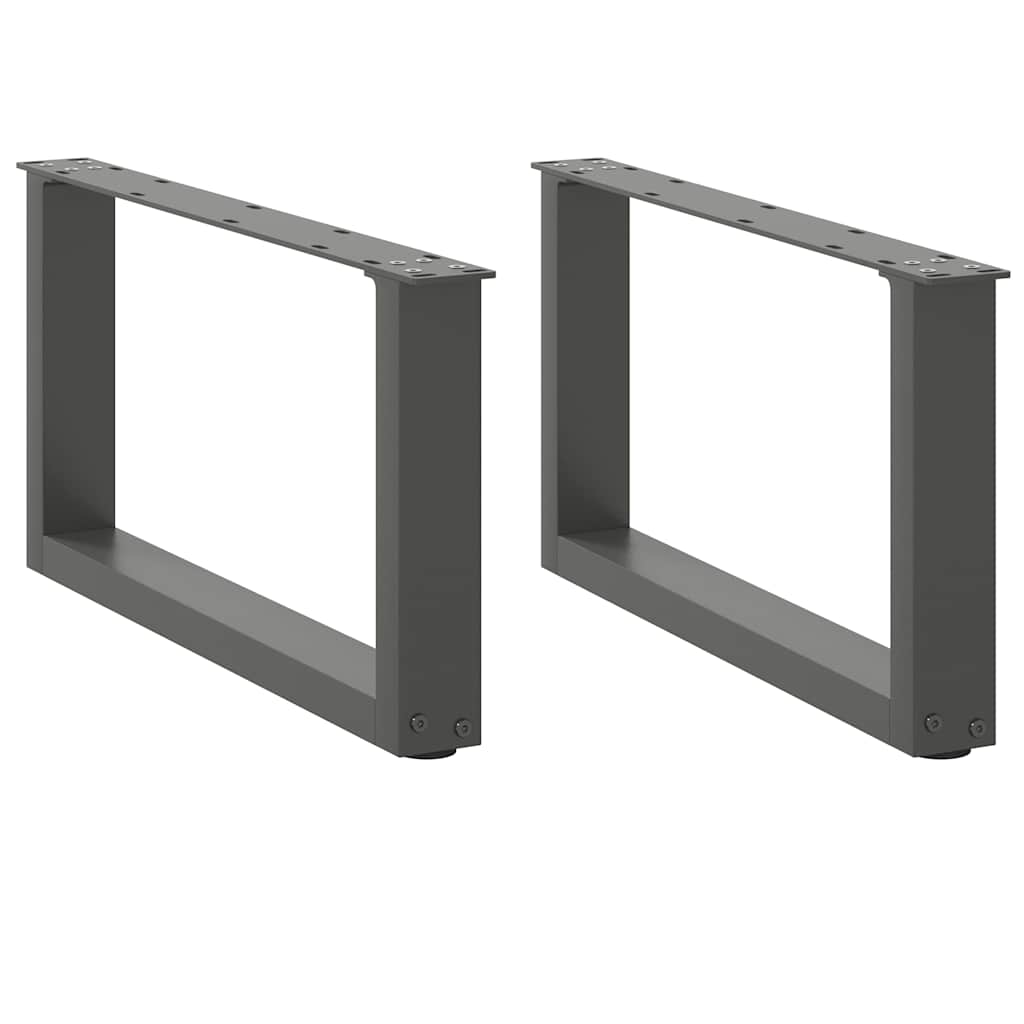 Coffee table legs U-shape 2 pcs. Anthracite 60x(30-31) cm steel