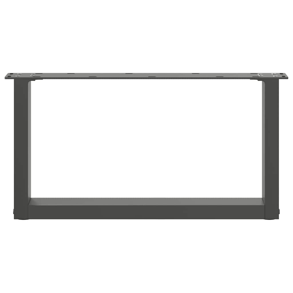 Coffee table legs U-shape 2 pcs. Anthracite 60x(30-31) cm steel