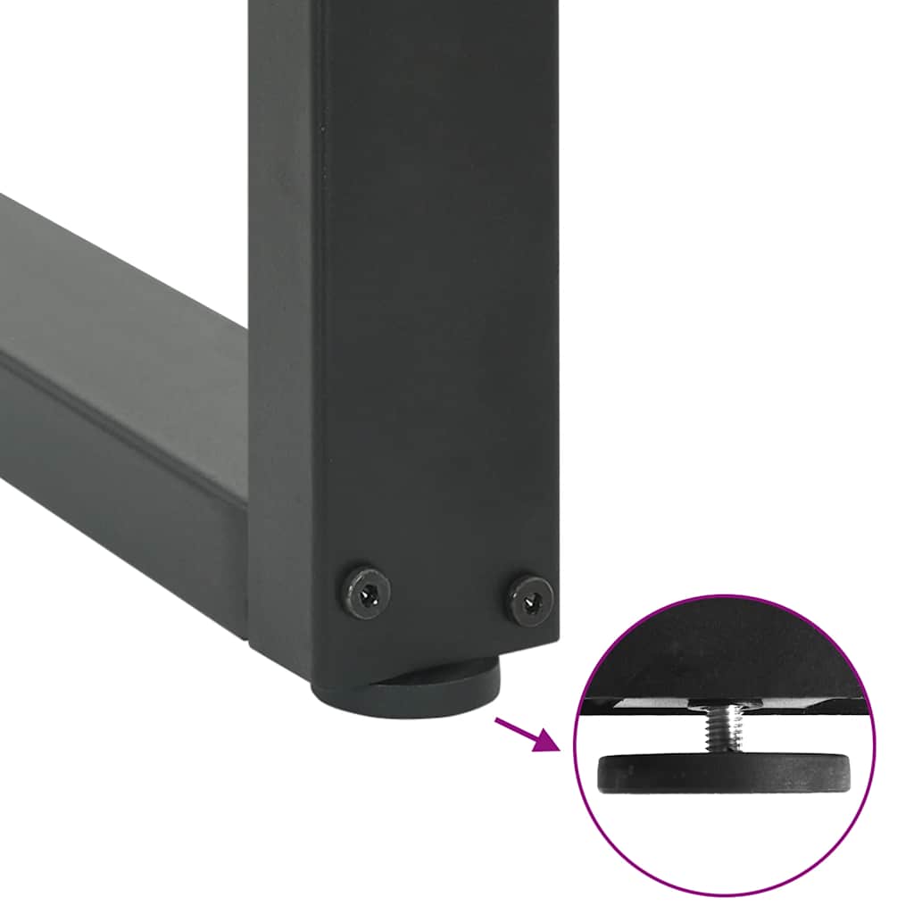 Coffee table legs U-shape 2 pcs. Anthracite 60x(30-31) cm steel
