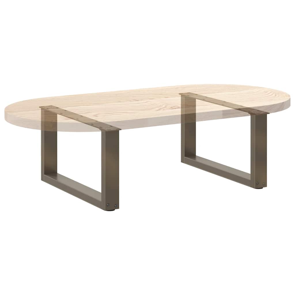 Coffee table legs U-shape 2 pcs. Natural steel 60x(30-31) cm steel