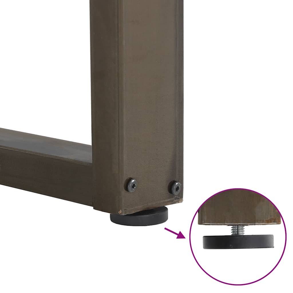 Coffee table legs U-shape 2 pcs. Natural steel 60x(30-31) cm steel
