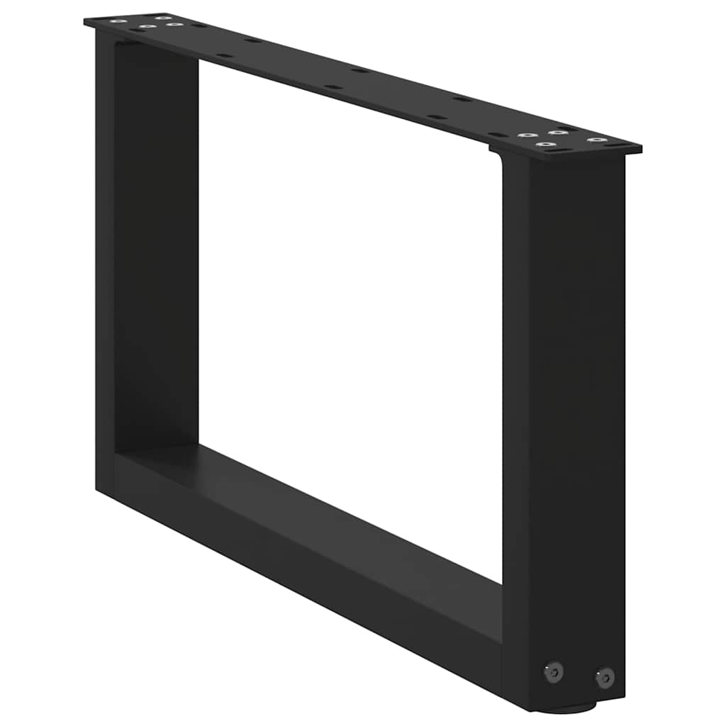 Coffee table legs U-shape 2 pcs. Black 70x(30-31) cm steel