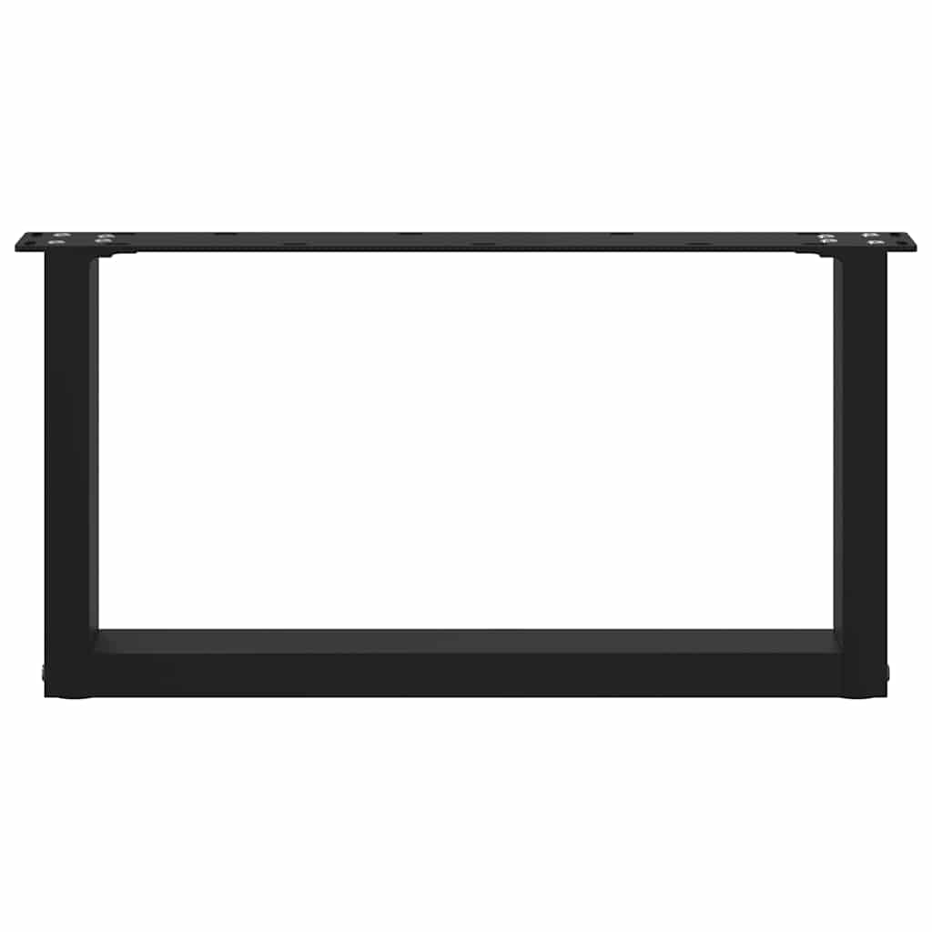 Coffee table legs U-shape 2 pcs. Black 70x(30-31) cm steel