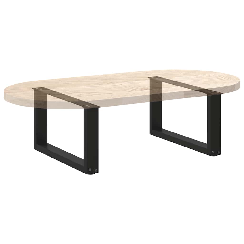 Coffee table legs U-shape 2 pcs. Black 70x(30-31) cm steel