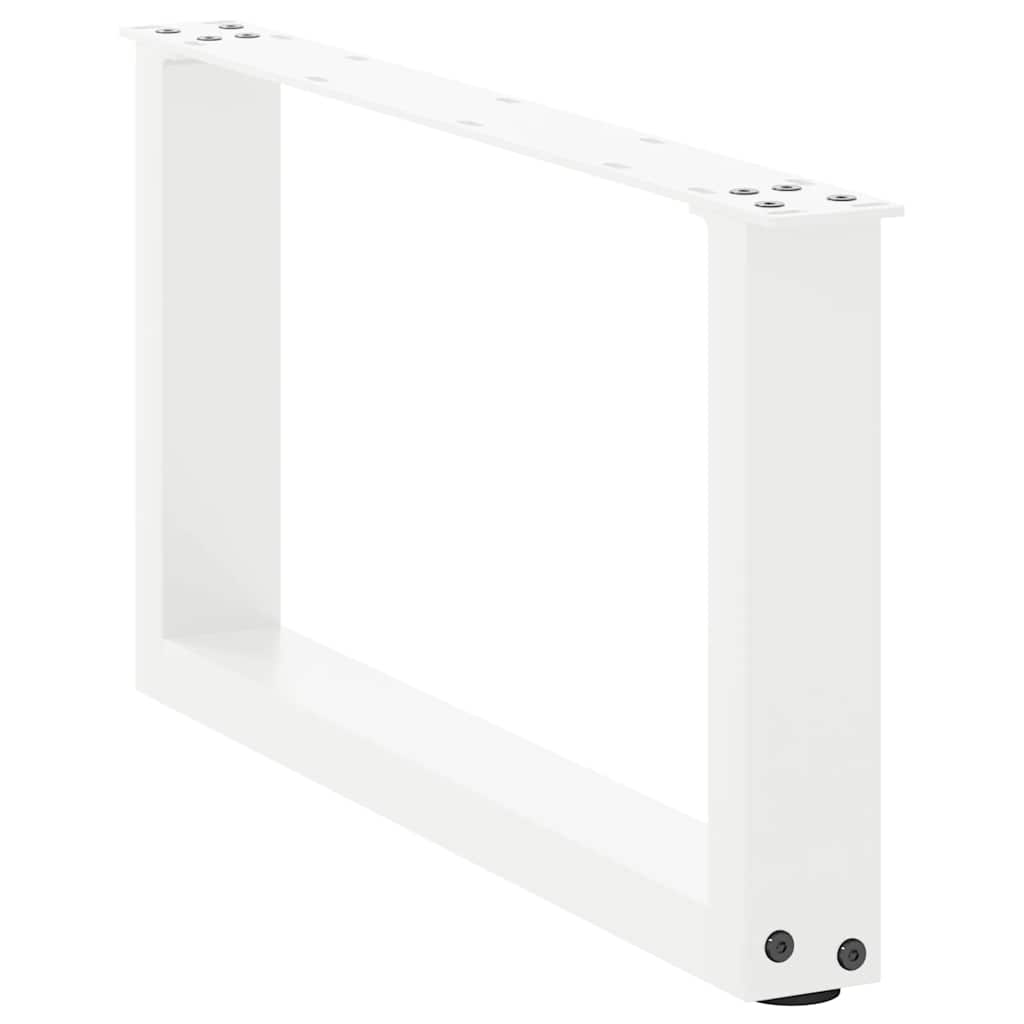 Coffee table legs U-shape 2 pcs. White 70x(30-31) cm steel