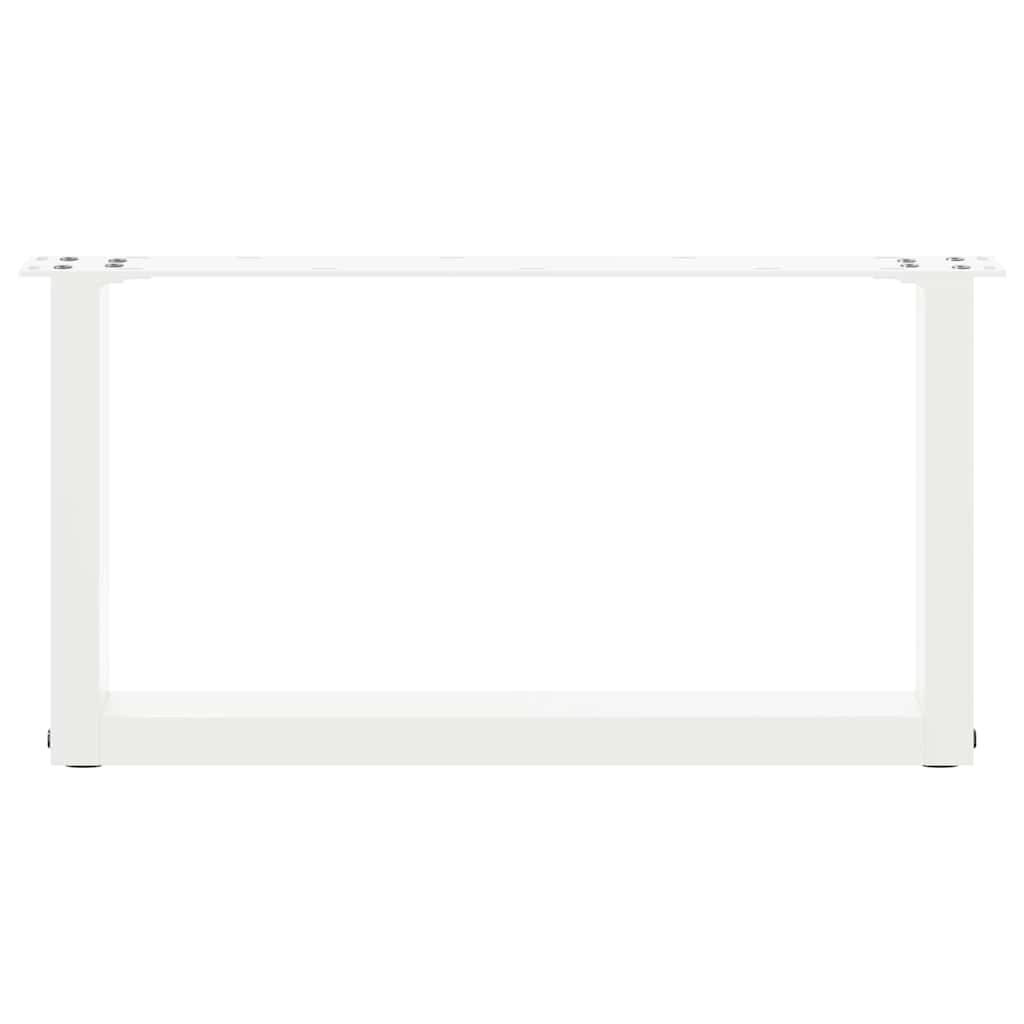 Coffee table legs U-shape 2 pcs. White 70x(30-31) cm steel