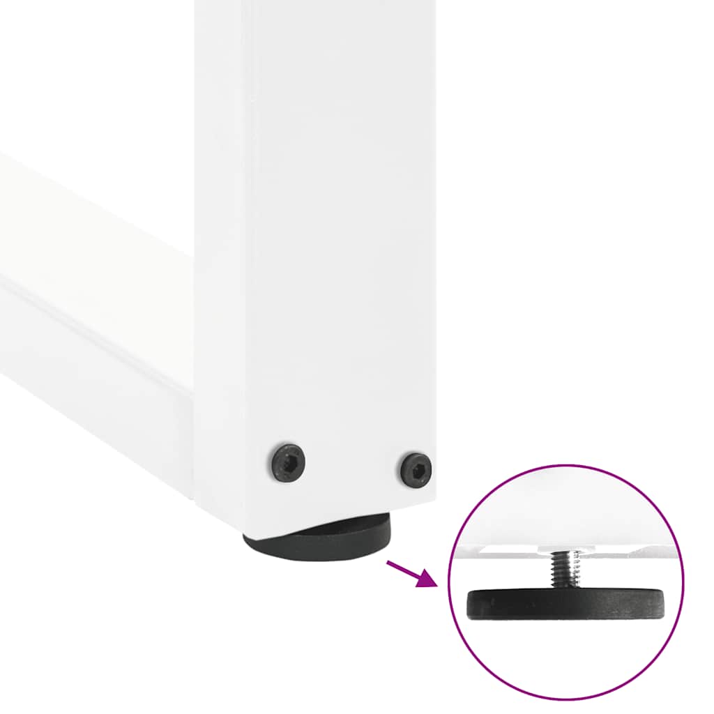 Coffee table legs U-shape 2 pcs. White 70x(30-31) cm steel