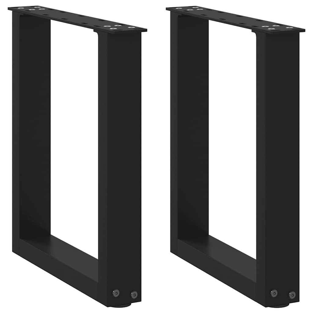 Coffee table legs U-shape 2 pcs. Black 28x(42-43) cm steel