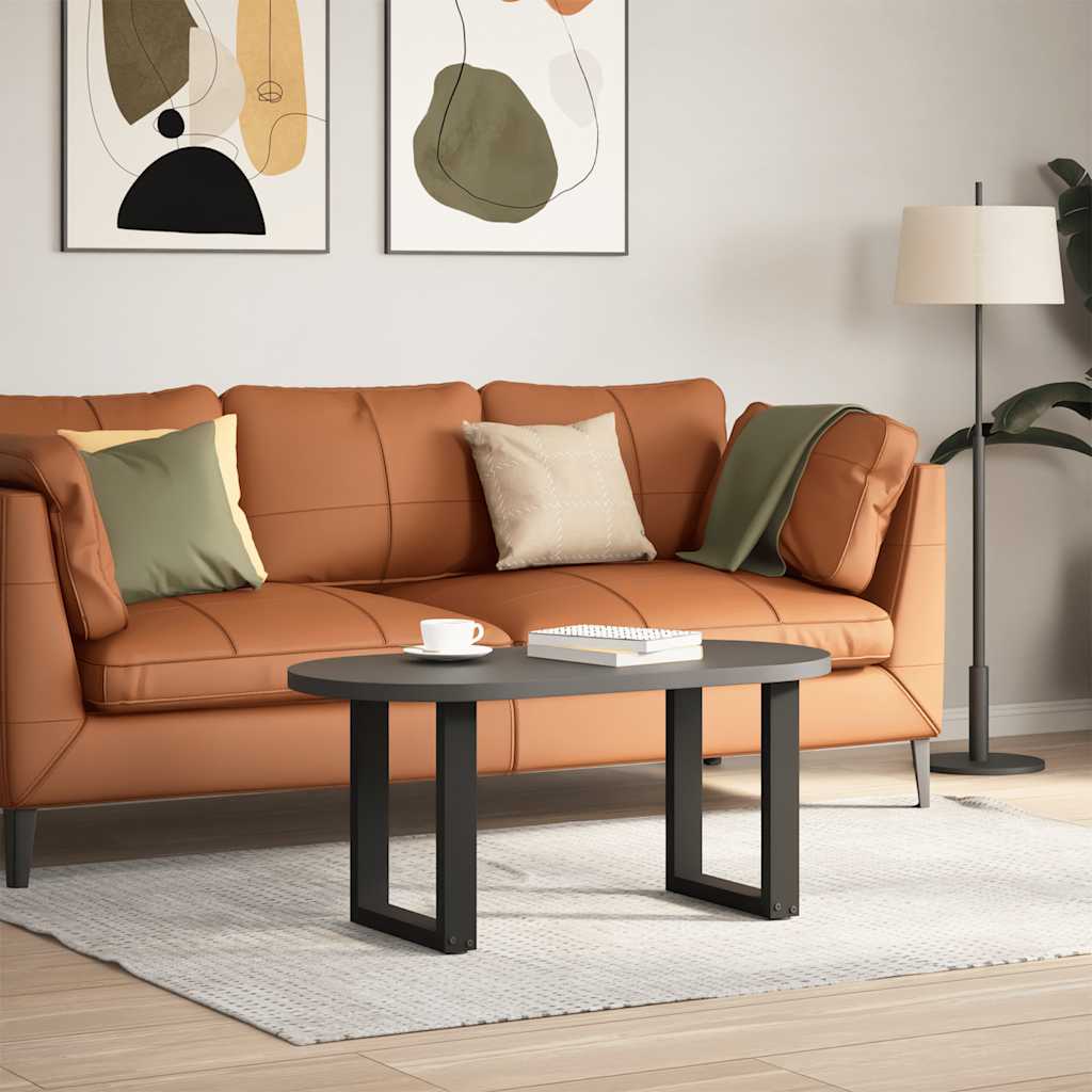 Coffee table legs U-shape 2 pcs. Black 28x(42-43) cm steel