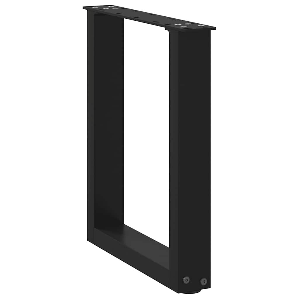 Coffee table legs U-shape 2 pcs. Black 28x(42-43) cm steel