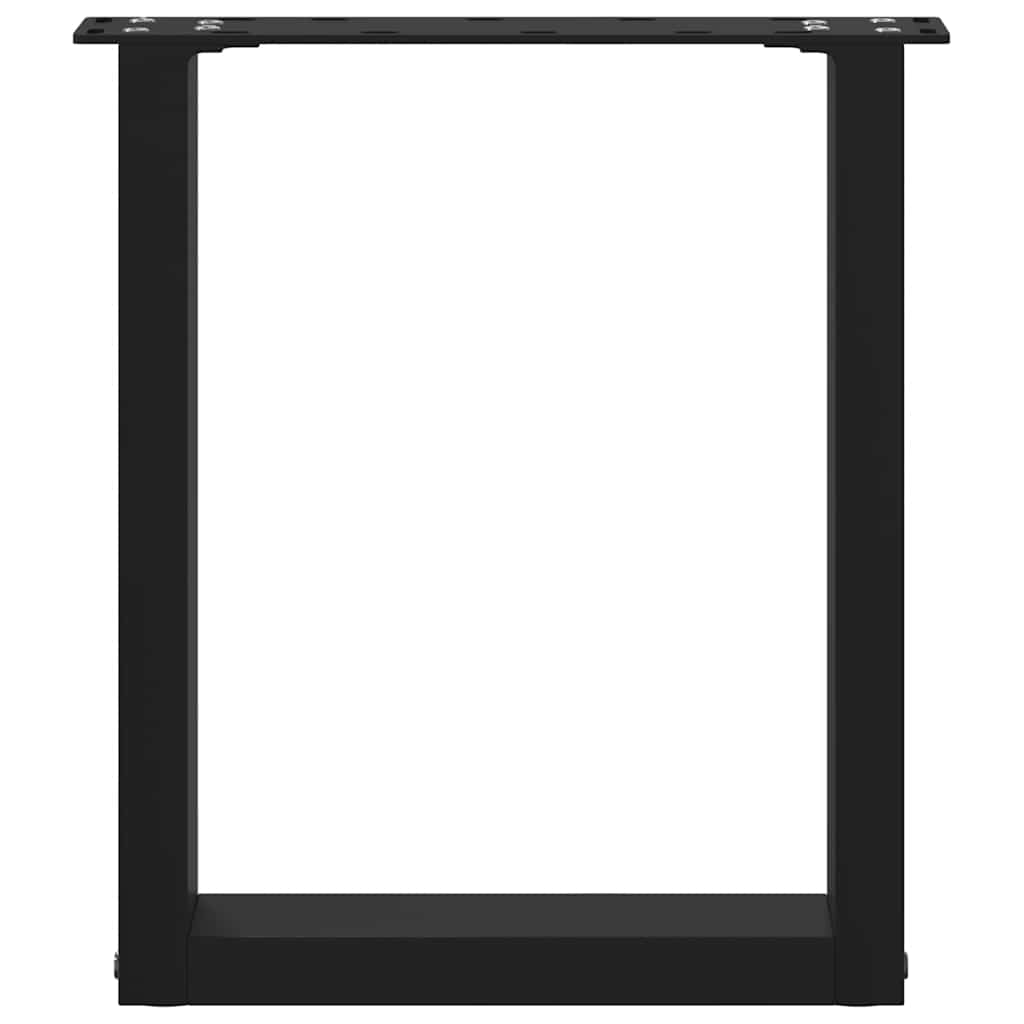 Coffee table legs U-shape 2 pcs. Black 28x(42-43) cm steel
