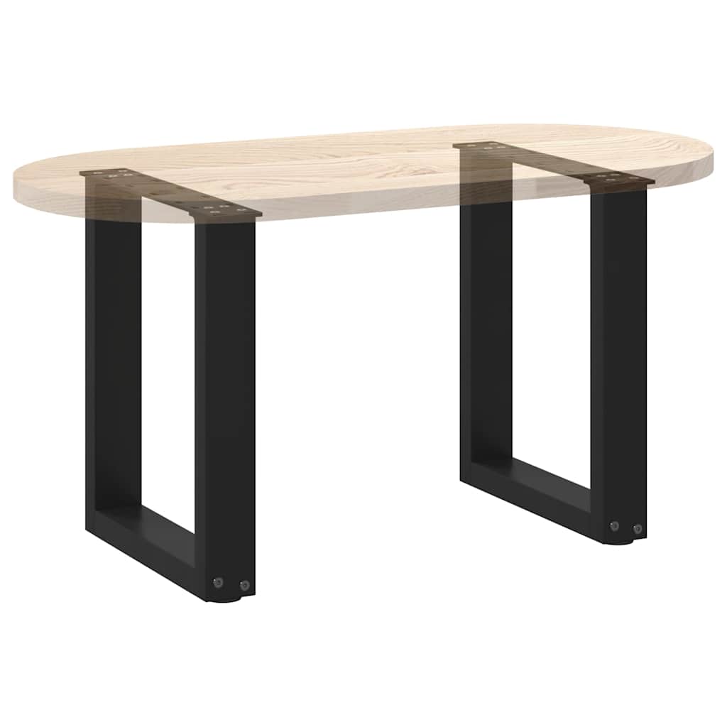 Coffee table legs U-shape 2 pcs. Black 28x(42-43) cm steel