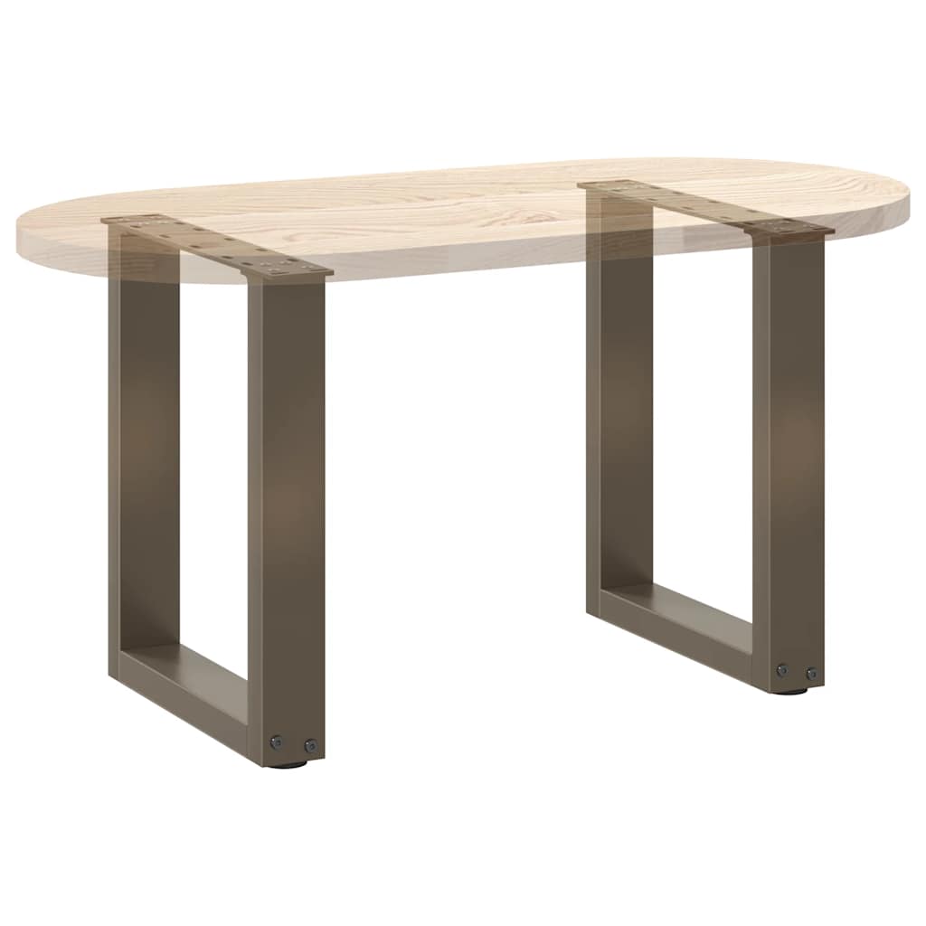 Coffee table legs U-shape 2 pcs. Natural steel 28x(42-43) cm steel
