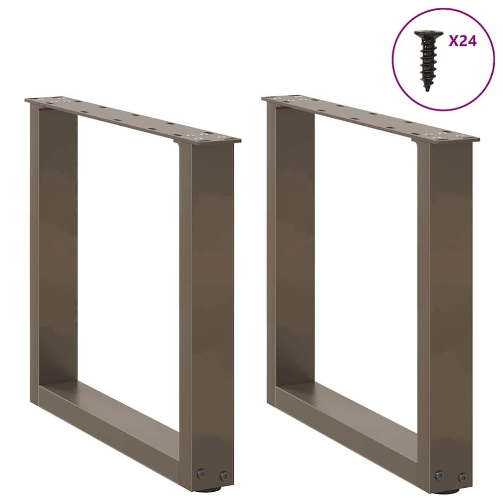 Coffee table legs U-shape 2 pcs. Natural steel 50x(42-43) cm steel