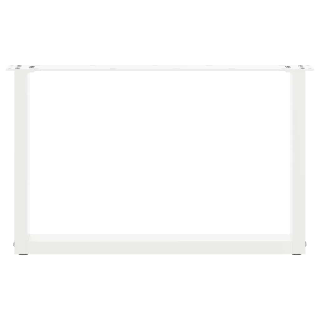 Coffee table legs U-shape 2 pcs. White 60x(42-43) cm steel
