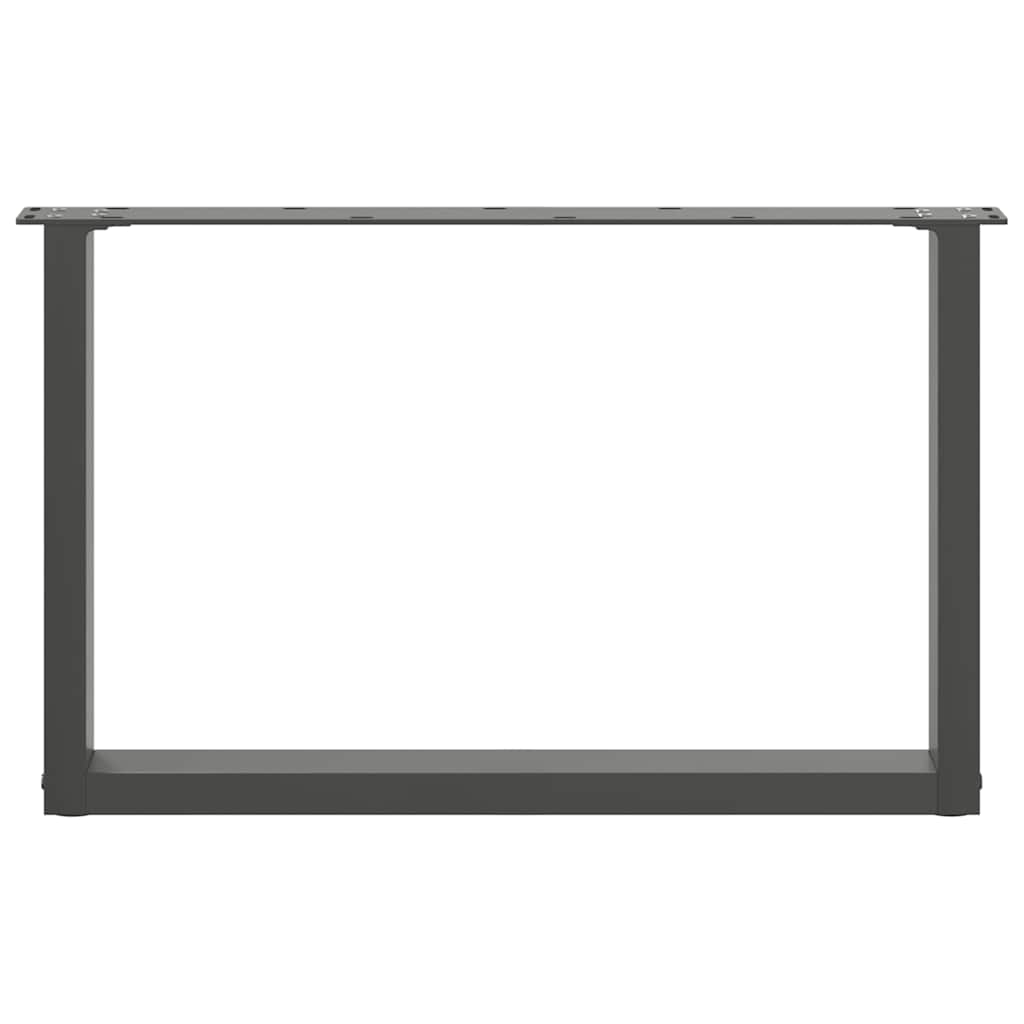 Coffee table legs U-shape 2 pcs. Anthracite 60x(42-43) cm steel
