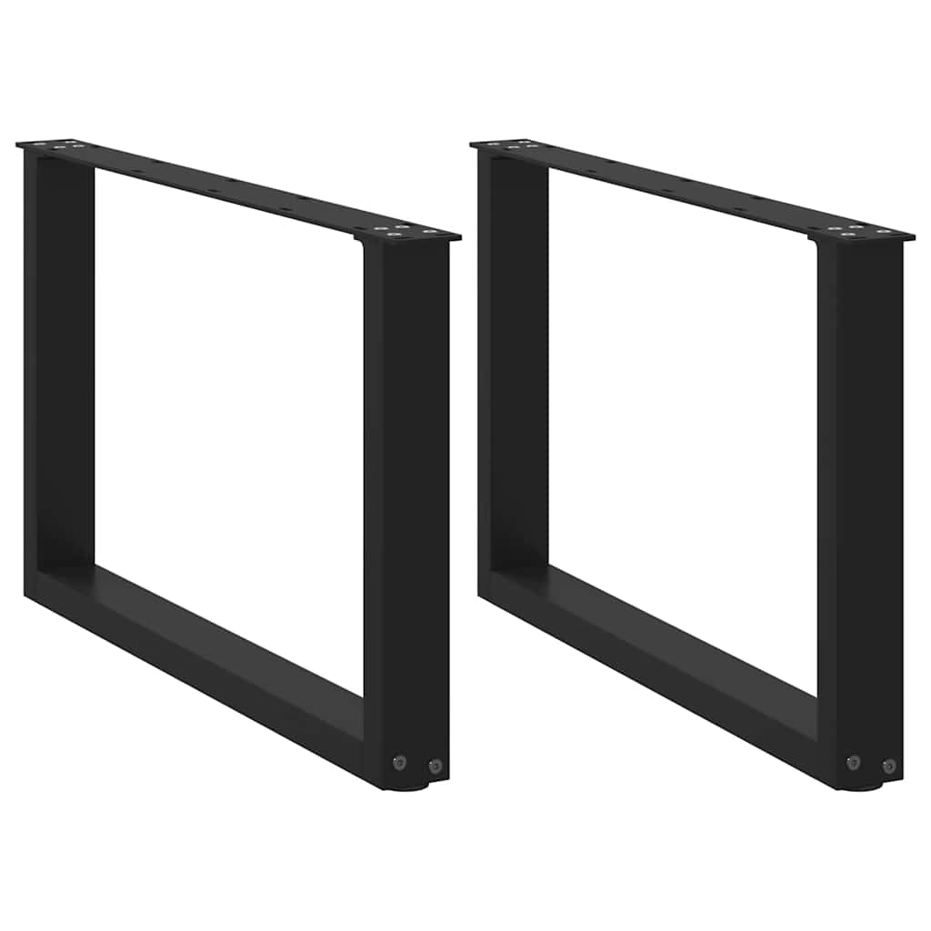 Coffee table legs U-shape 2 pcs. Black 70x(42-43) cm steel
