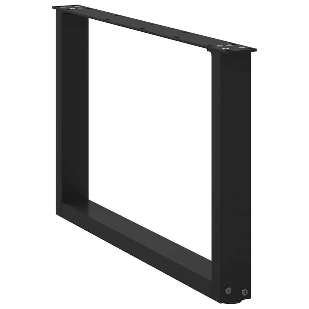 Coffee table legs U-shape 2 pcs. Black 70x(42-43) cm steel