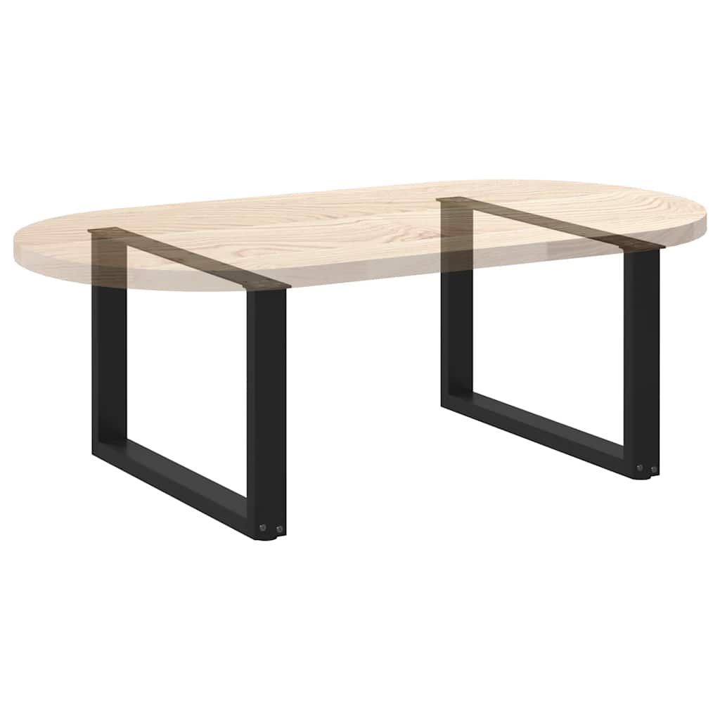 Coffee table legs U-shape 2 pcs. Black 70x(42-43) cm steel