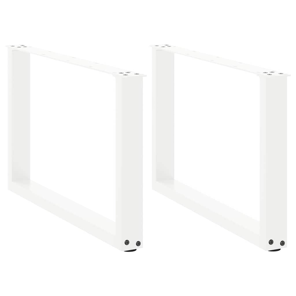 Coffee table legs U-shape 2 pcs. White 70x(42-43) cm steel