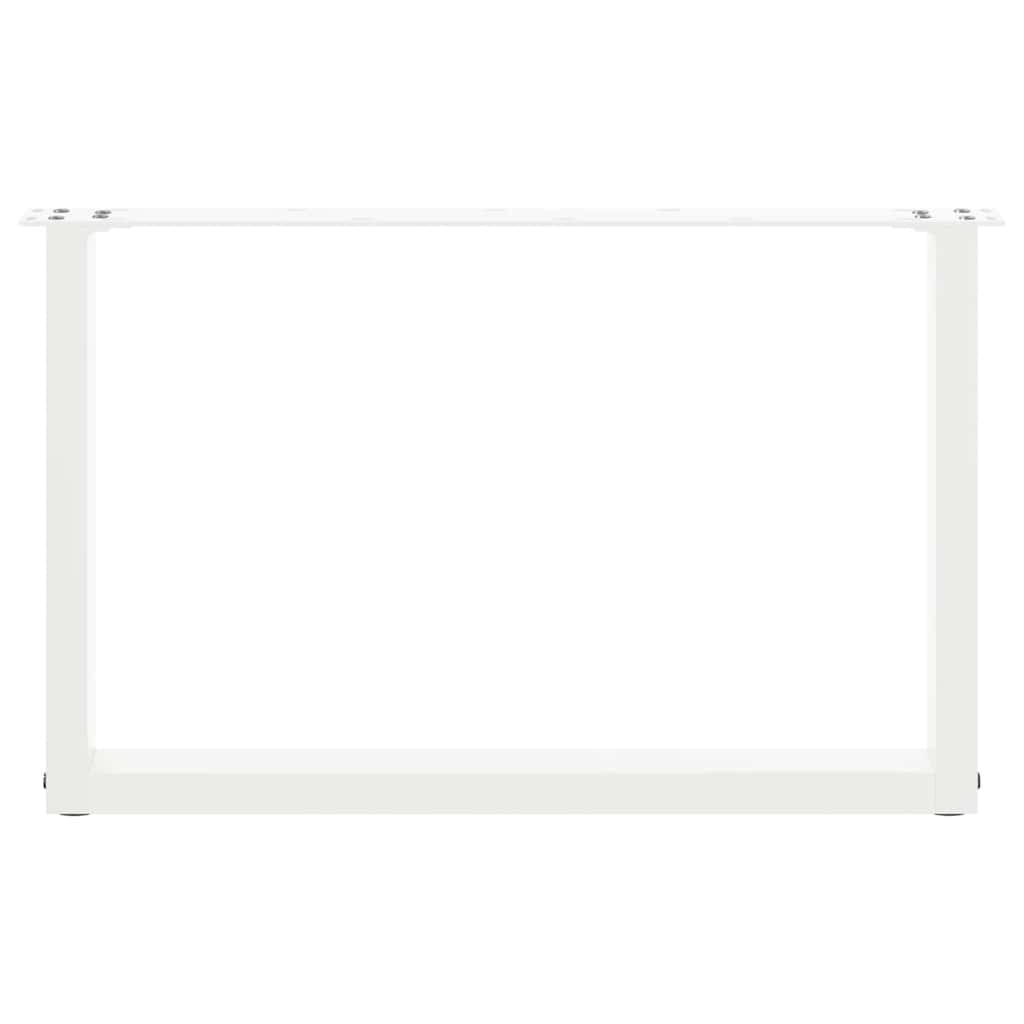 Coffee table legs U-shape 2 pcs. White 70x(42-43) cm steel