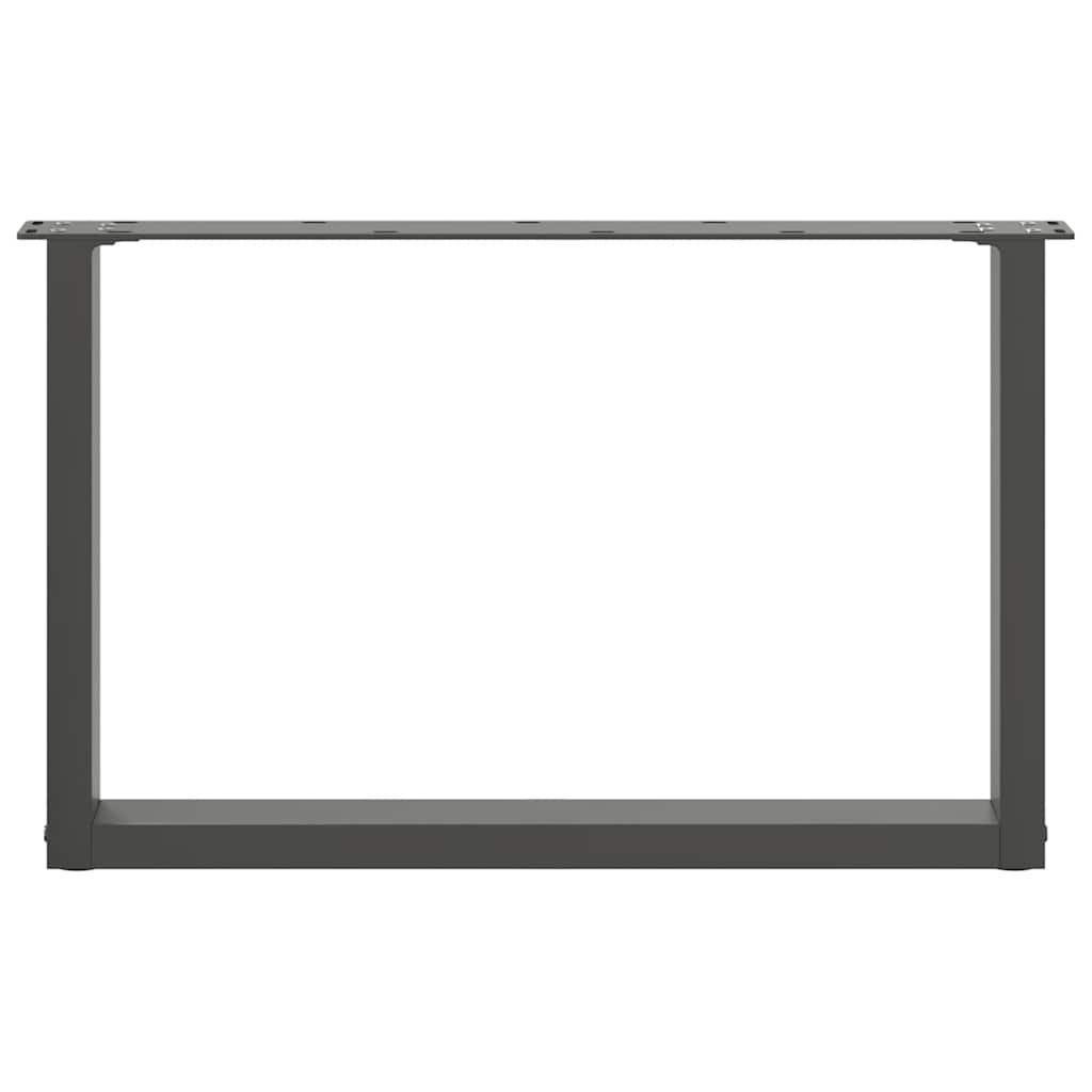 Coffee table legs U-shape 2 pcs. Anthracite 70x(42-43) cm steel