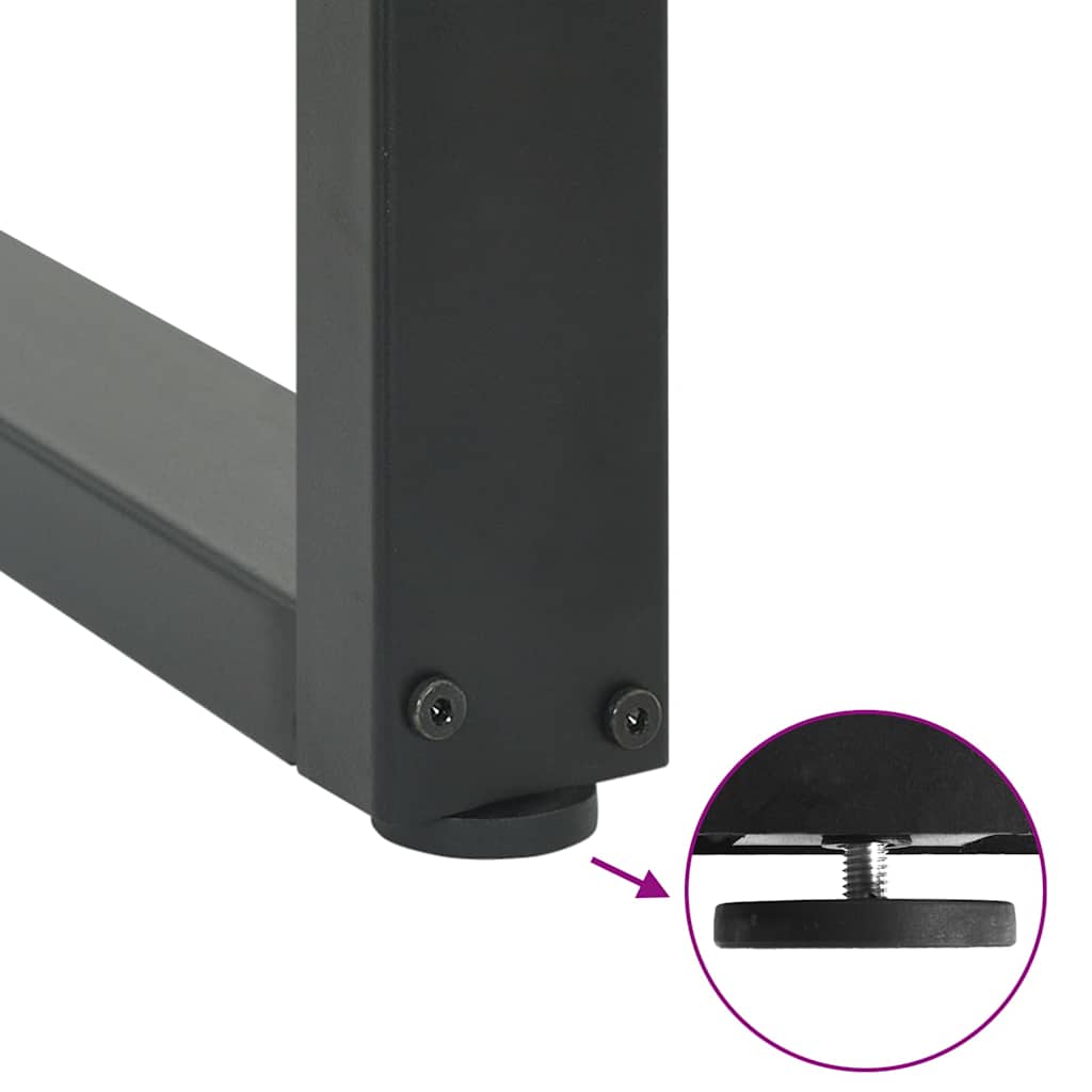 Coffee table legs U-shape 2 pcs. Anthracite 70x(42-43) cm steel