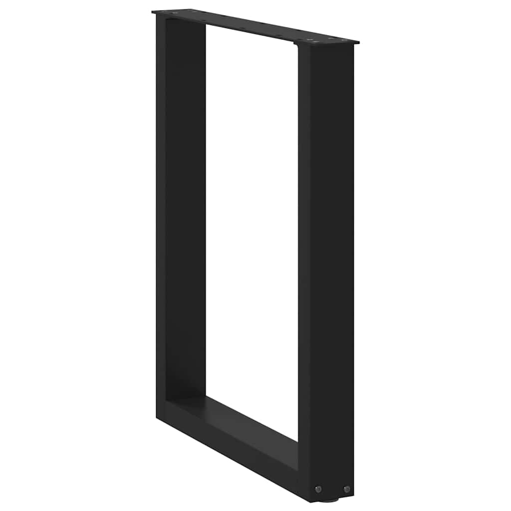 Dining table legs U-shape 2 pcs. Black 60x(72-73) cm steel