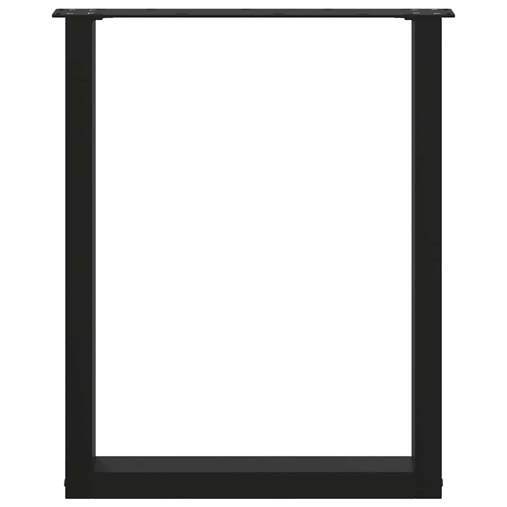 Dining table legs U-shape 2 pcs. Black 60x(72-73) cm steel