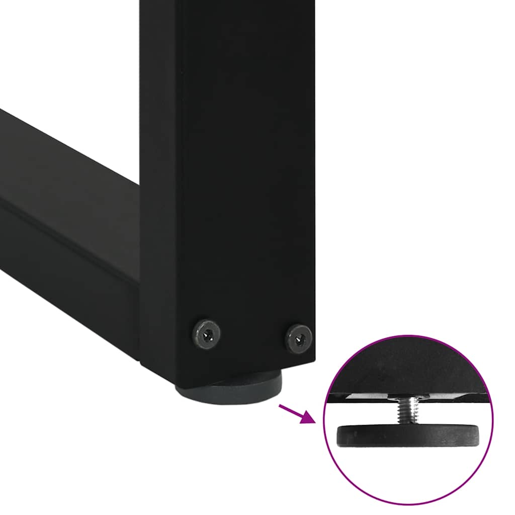 Dining table legs U-shape 2 pcs. Black 60x(72-73) cm steel