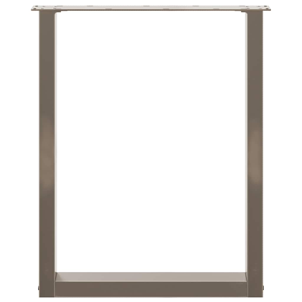 Dining table legs U-shape 2 pcs. Natural steel 60x(72-73) cm steel