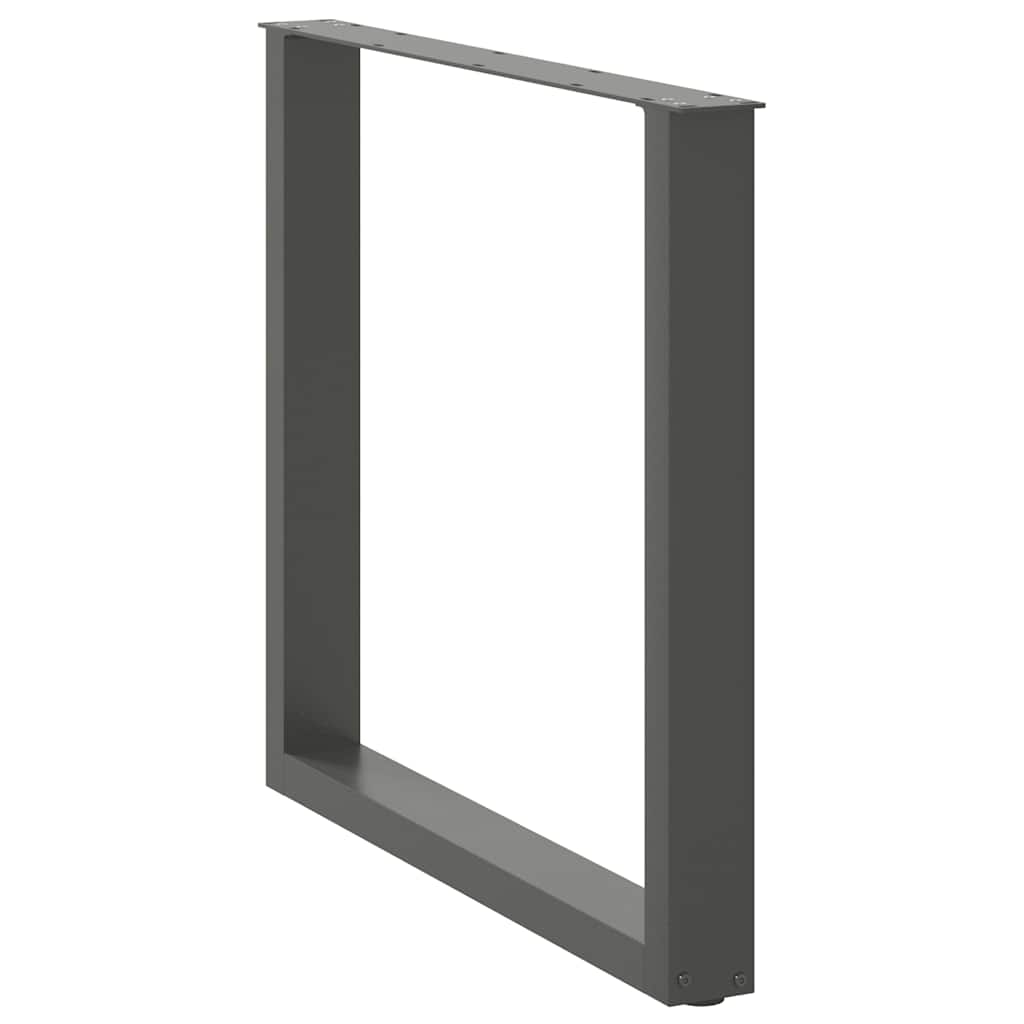 Dining table legs U-shape 2 pcs. Anthracite 80x(72-73) cm steel