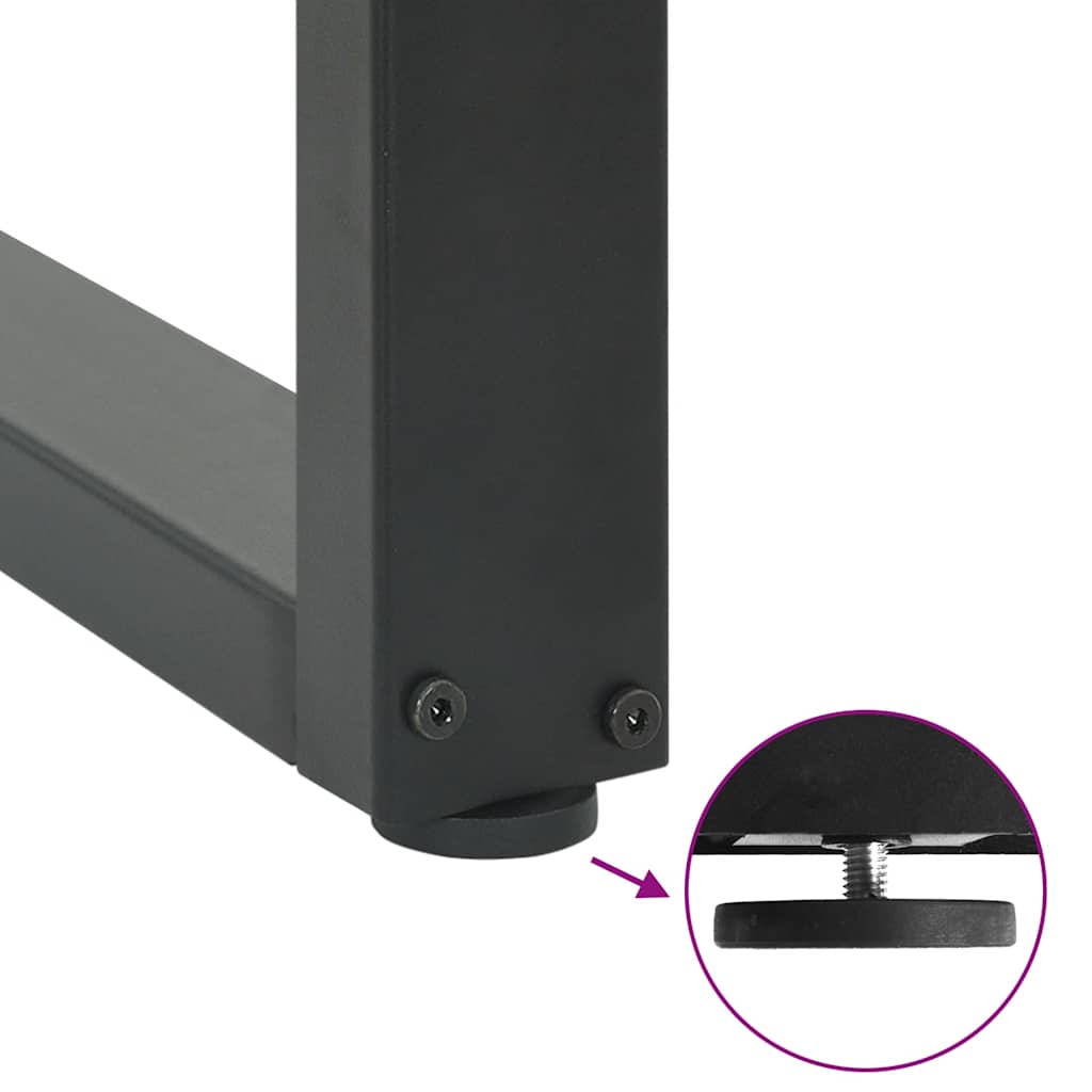 Dining table legs U-shape 2 pcs. Anthracite 80x(72-73) cm steel