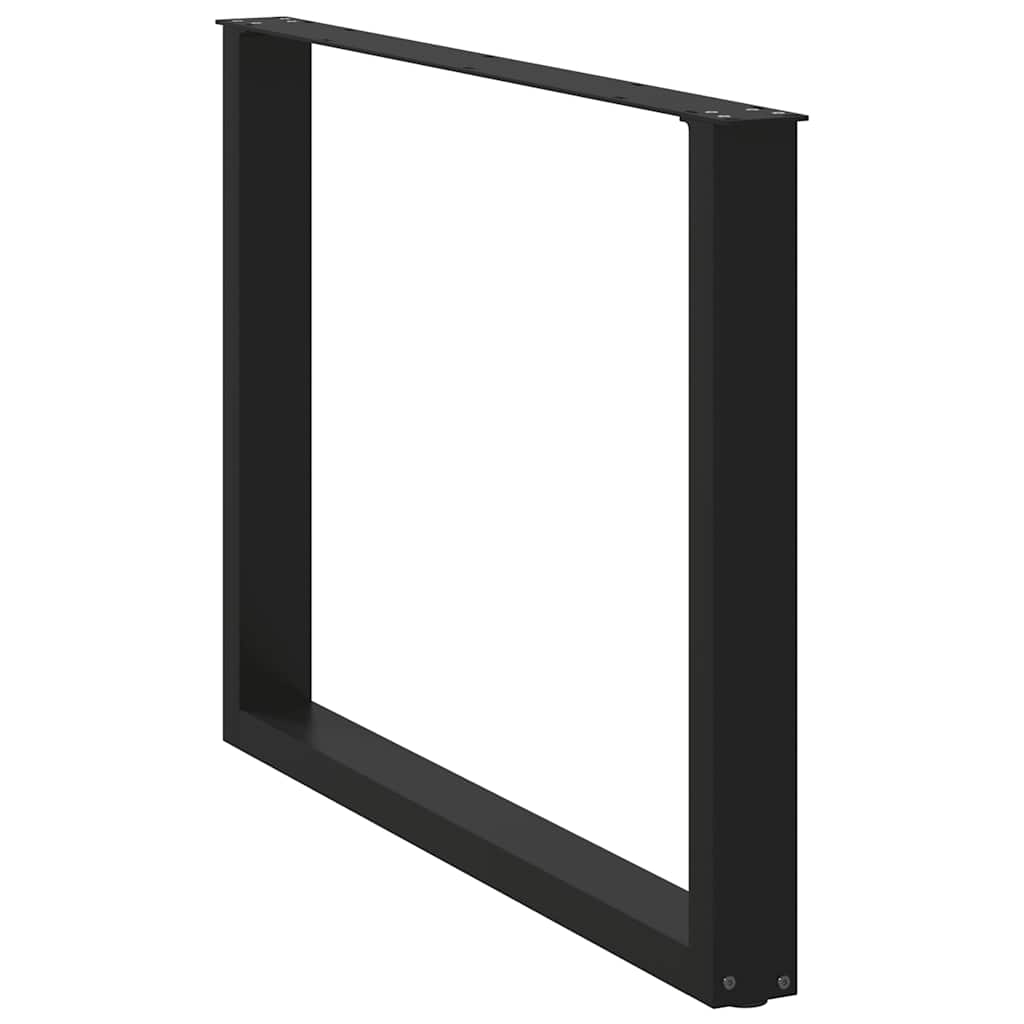Dining table legs U-shape 2 pcs. Black 100x(72-73) cm steel