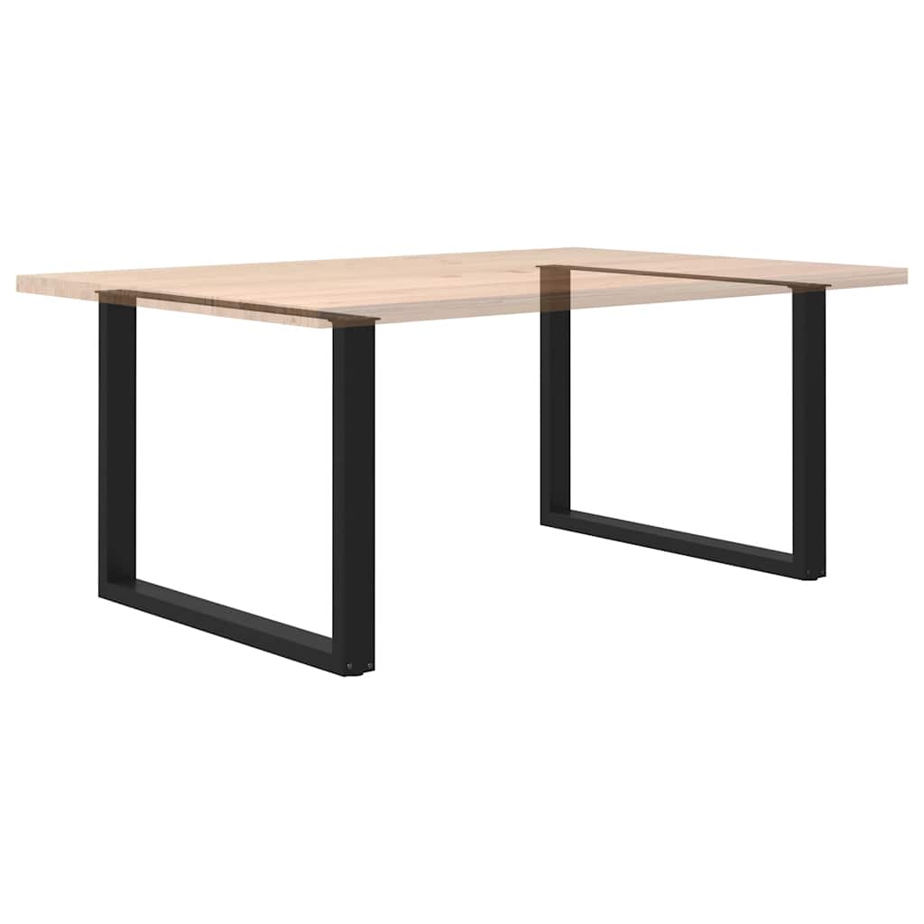 Dining table legs U-shape 2 pcs. Black 100x(72-73) cm steel