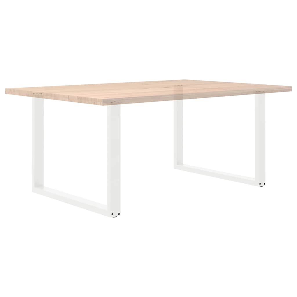 Dining table legs U-shape 2 pcs. White 100x(72-73) cm steel