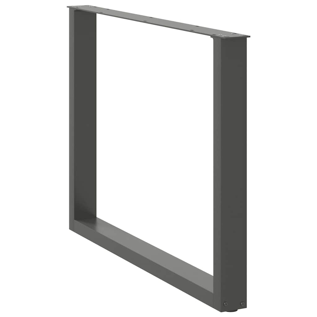 Dining table legs U-shape 2 pcs. Anthracite 100x(72-73) cm steel