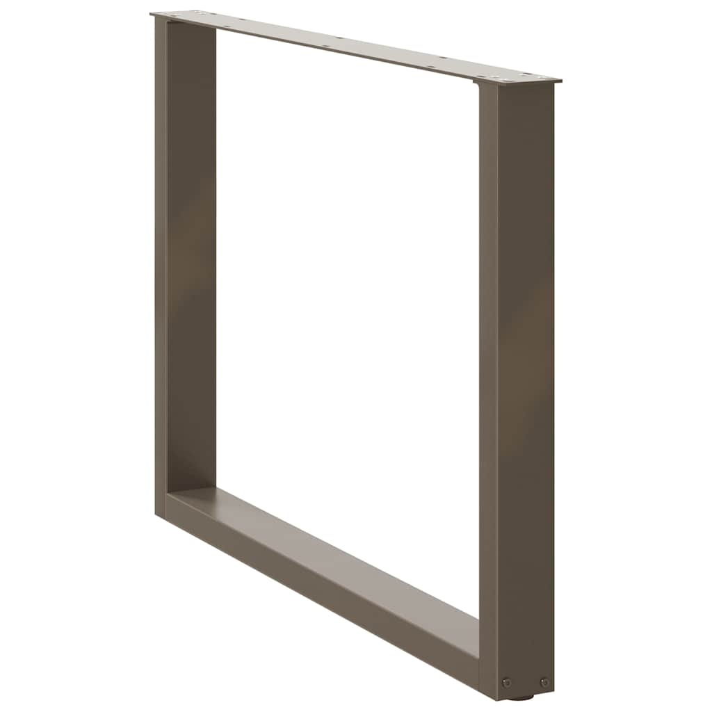 Dining table legs U-shape 2 pcs. Natural steel 100x(72-73) cm steel