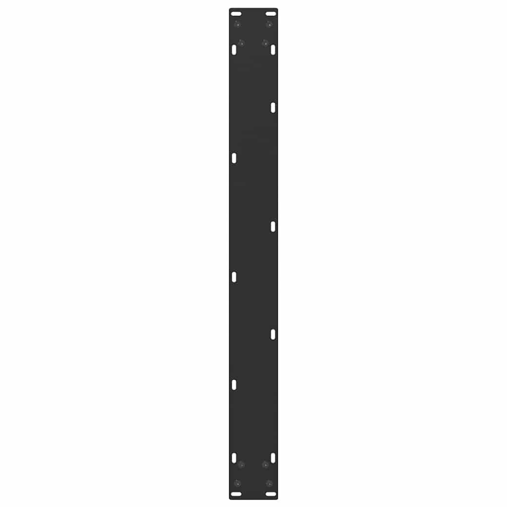 Dining table legs U-shape 3 pcs. Black 80x(72-73) cm steel
