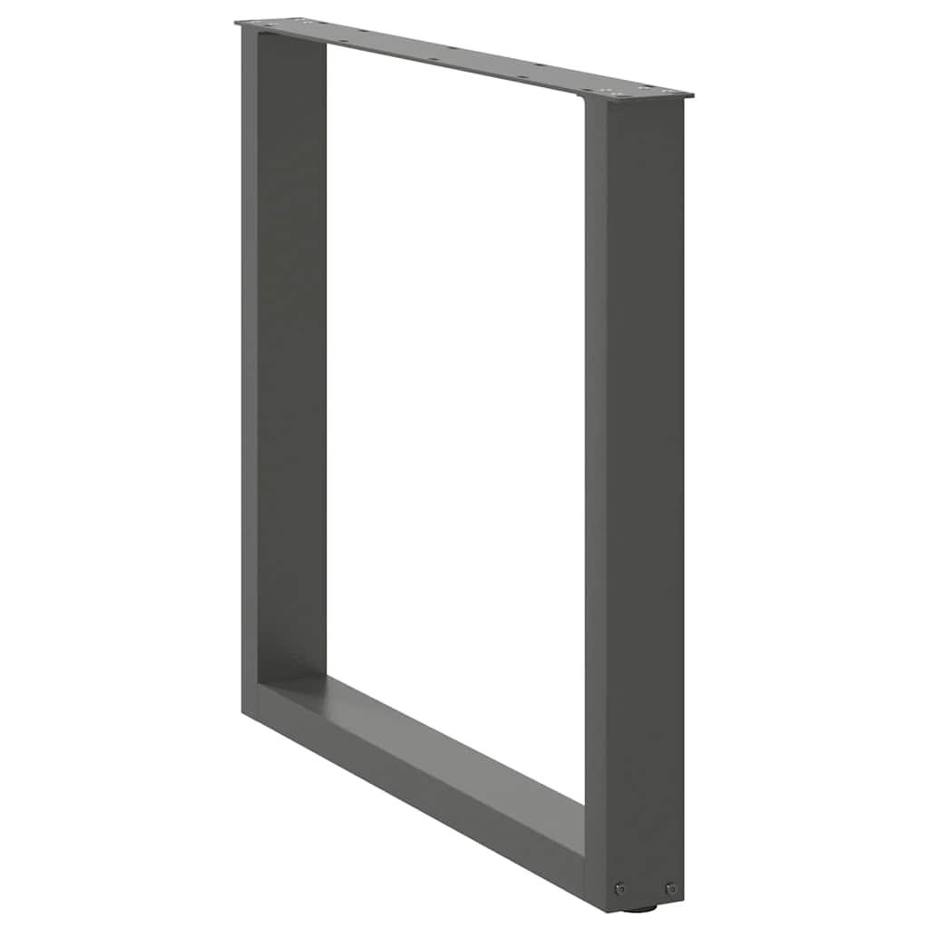Dining table legs U-shape 3 pcs. Anthracite 80x(72-73) cm steel