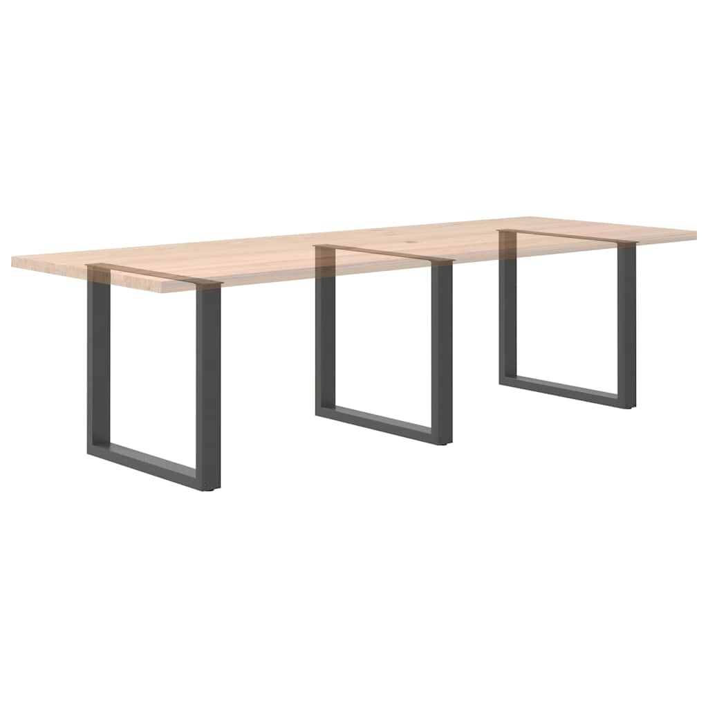 Dining table legs U-shape 3 pcs. Anthracite 80x(72-73) cm steel