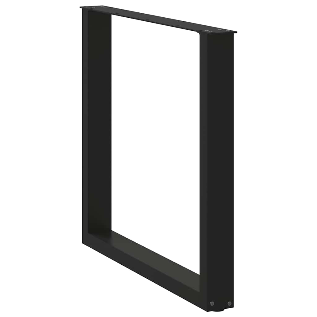 Dining table legs U-shape 3 pcs. Black 90x(72-73) cm steel