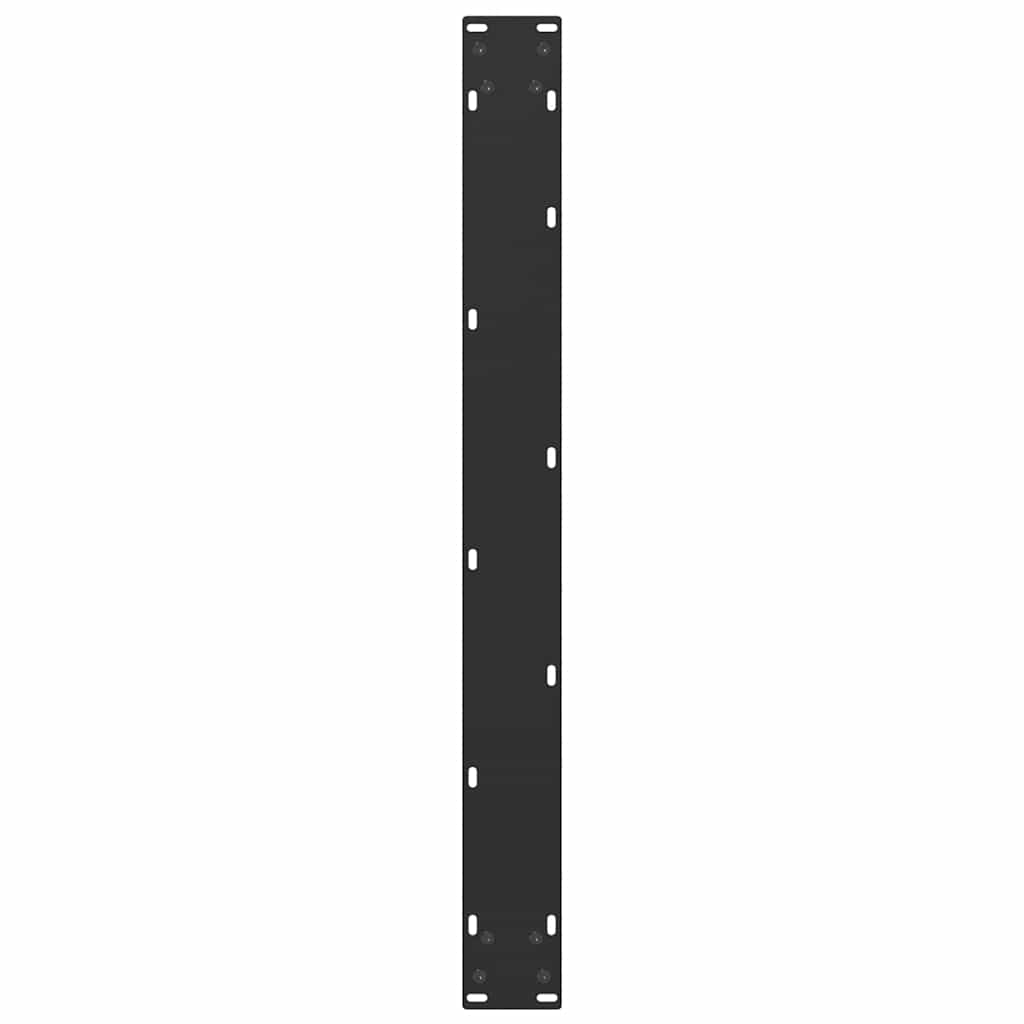 Dining table legs U-shape 3 pcs. Black 90x(72-73) cm steel