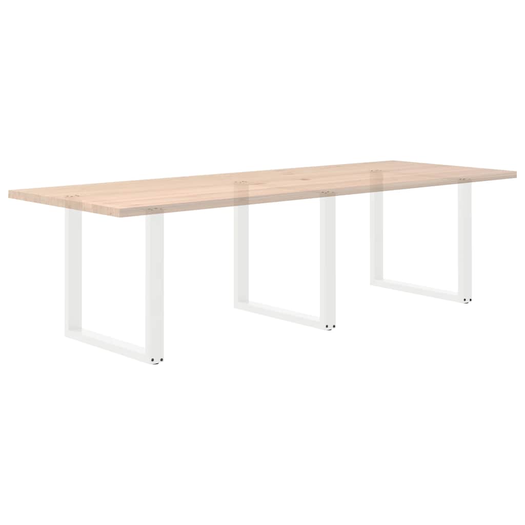 Dining table legs U-shape 3 pcs. White 90x(72-73) cm steel