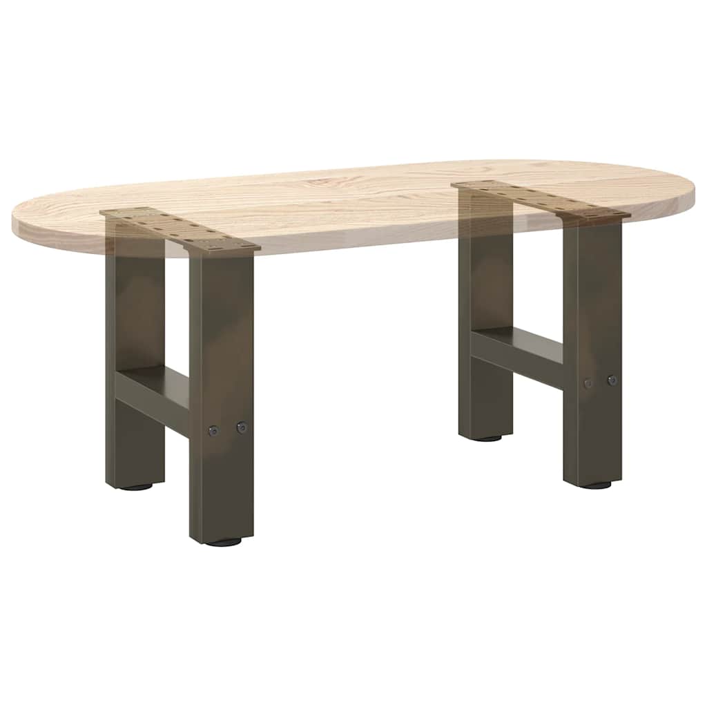 Coffee table legs natural steel 2 pcs. 30x(30-31) cm steel