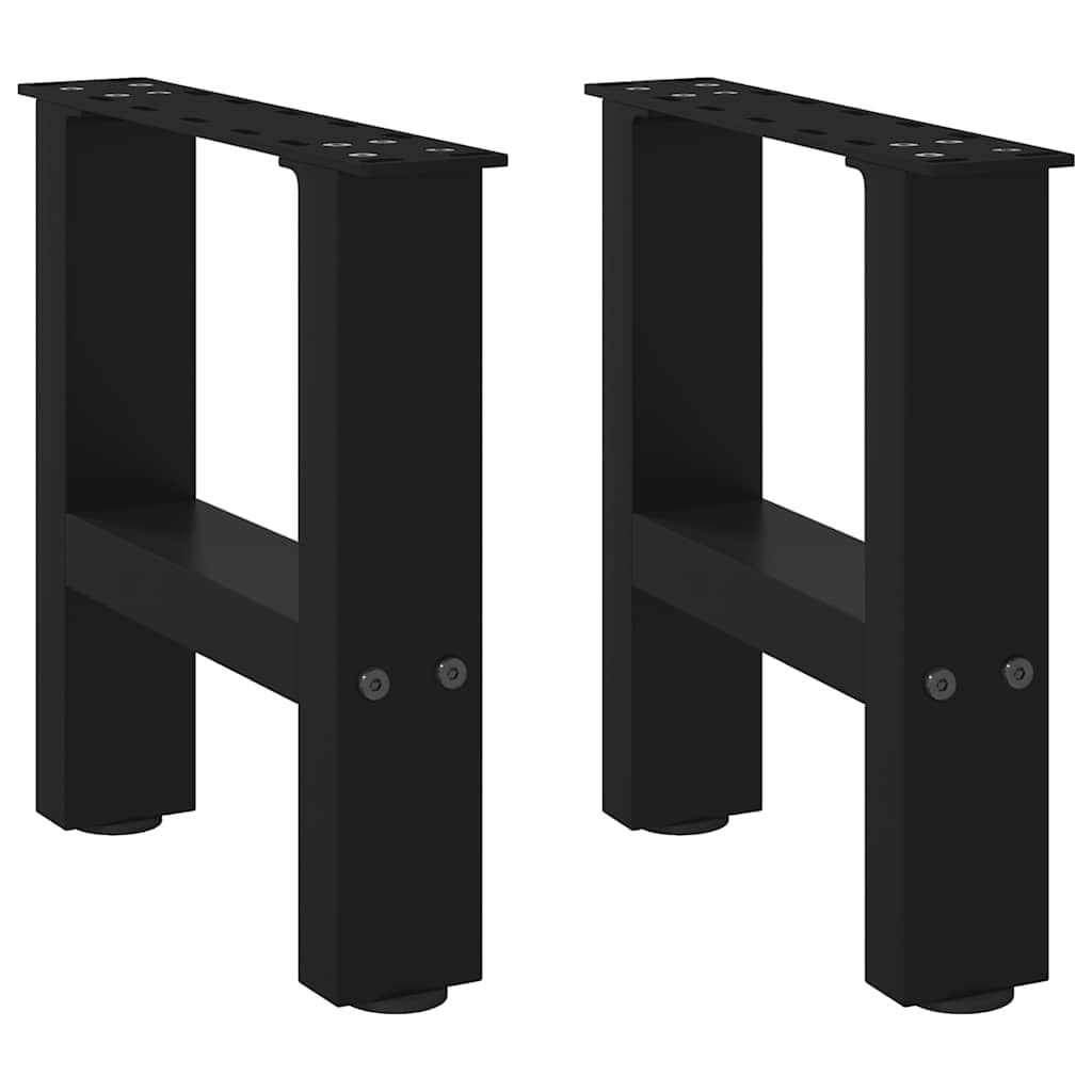 Coffee table legs black 2 pieces 40x(30-31) cm steel